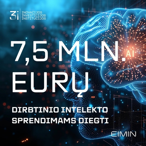 DI sprendimų diegimui versle – iki 7,5 mln. eurų