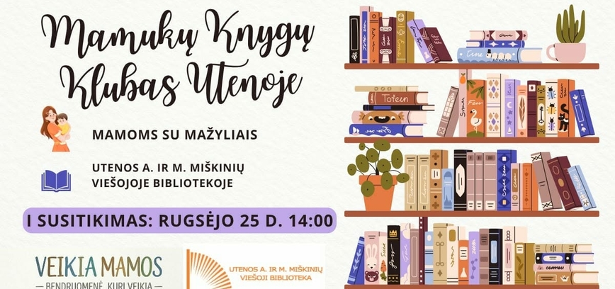 Pirmasis Mamų knygų klubo Utenoje susitikimas