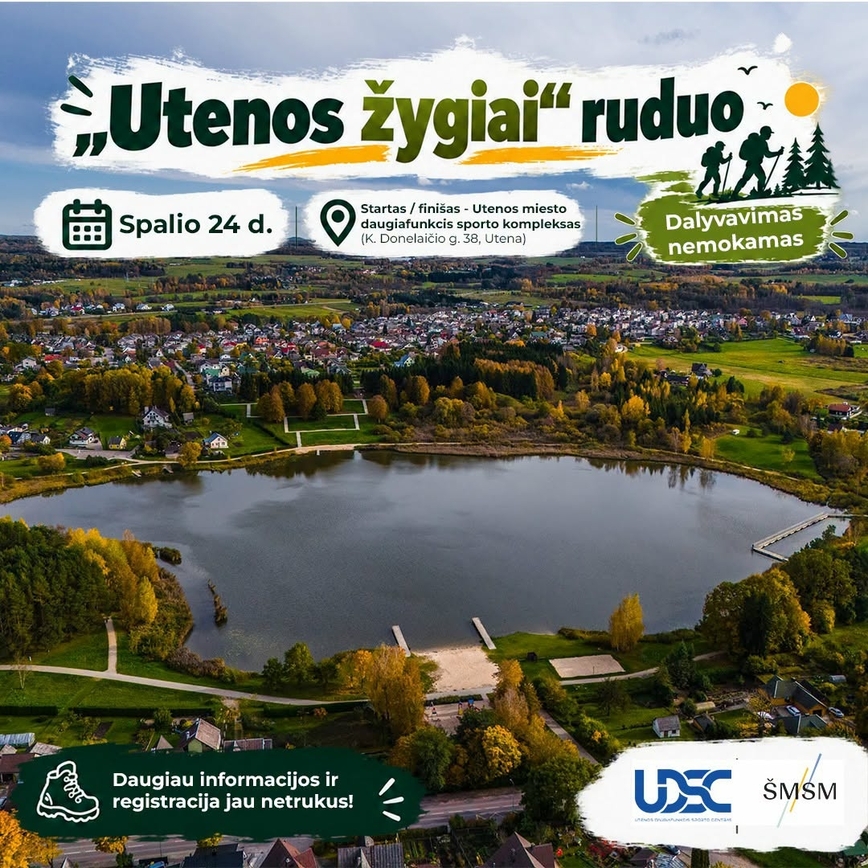 Pirmasis pažintinis pėsčiųjų žygis „Utenos žygiai“ – RUDUO!