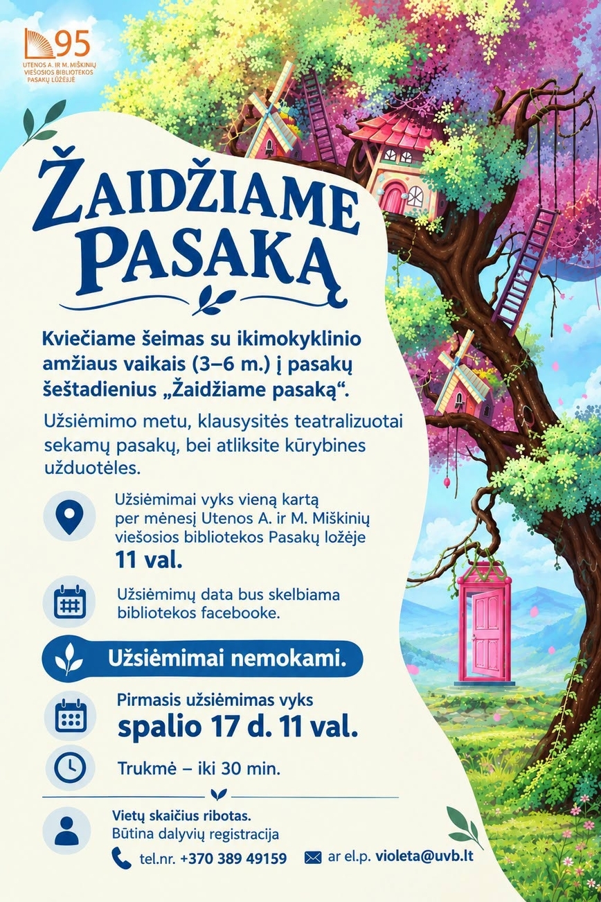 Pasakų šeštadienis: Žaidžiame pasaką