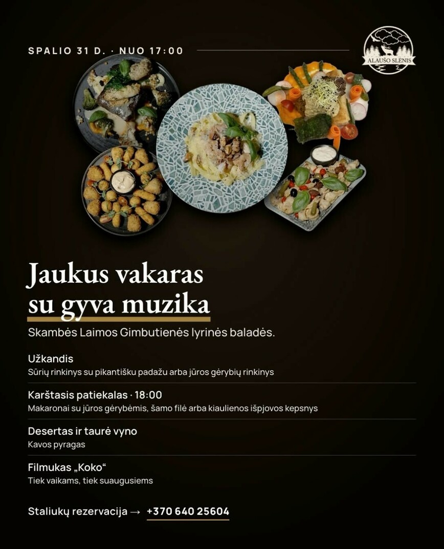Jaukus vakaras su gyva muzika Alaušo slėnyje