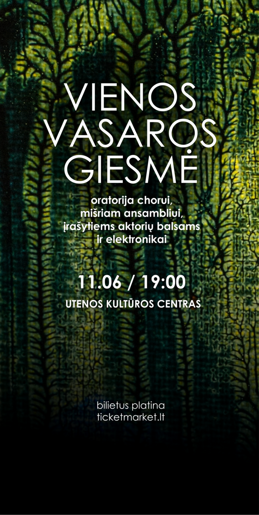 VIENOS VASAROS GIESMĖ | Oratorija chorui, mišriam ansambliui, įrašytiems aktorių balsams ir elektronikai
