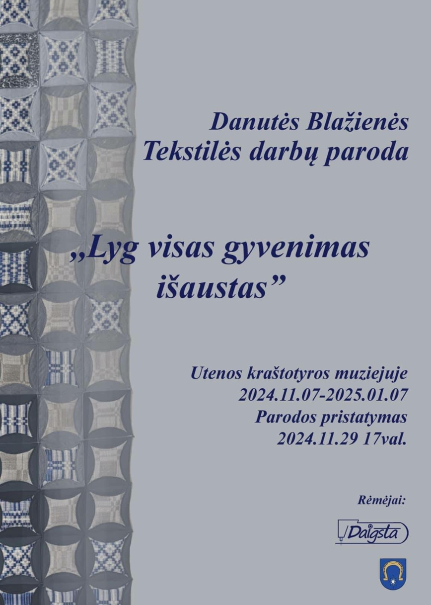 Skiautinių siuvimo edukacija su Danute Blažiene