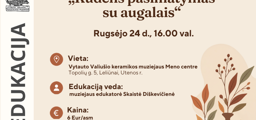 Molio lipdymo edukacija „Rudens pasimatymas su augalais“