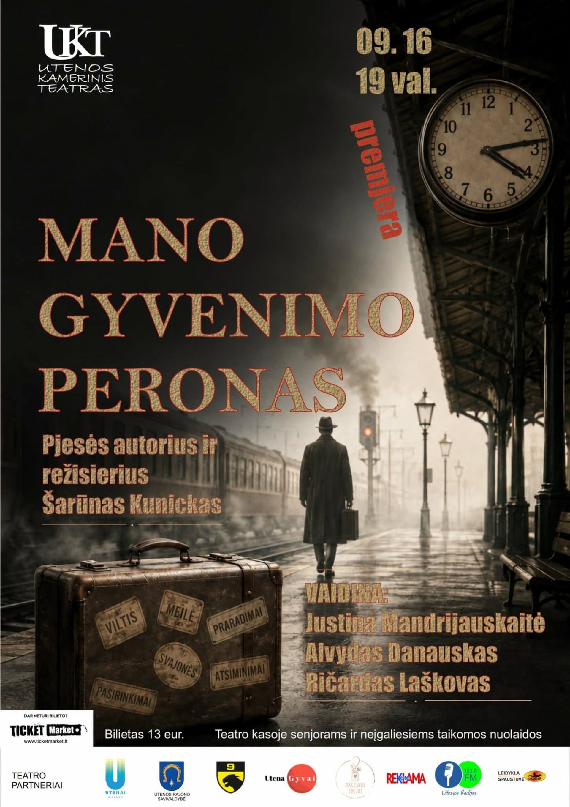 Utenos Kamerinio teatro premjera “Mano gyvenimo peronas”