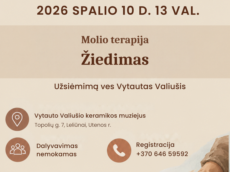 Dailės terapija „Gamtos istorijos tarp puslapių“ | III „Molio rekolekcijų“ renginys