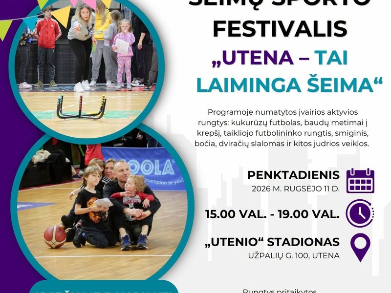 Familiensportfest „Utena ist eine glückliche Familie“