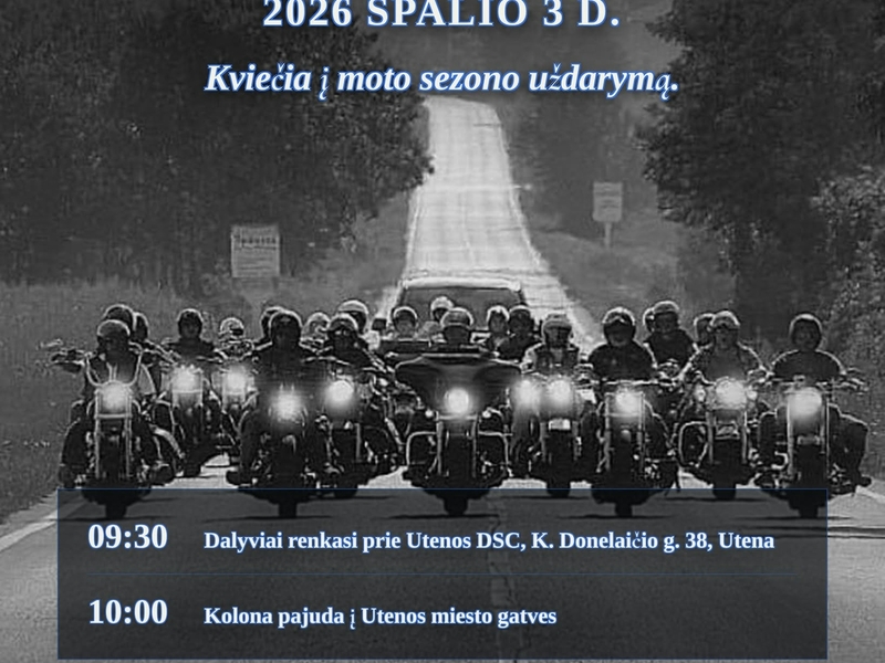 Moto sezono uždarymas 2026