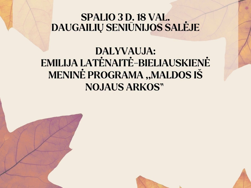 Muzikos ir peozijos vakaras "Auksinio rudens akordai"