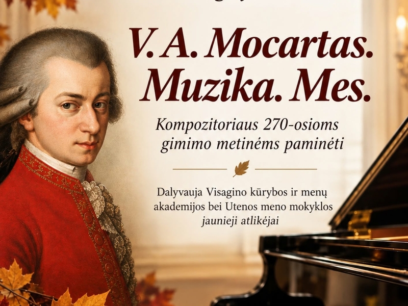 Koncertas "Muzika. Mes." V. A. Mocartas Utenos meno mokykloje