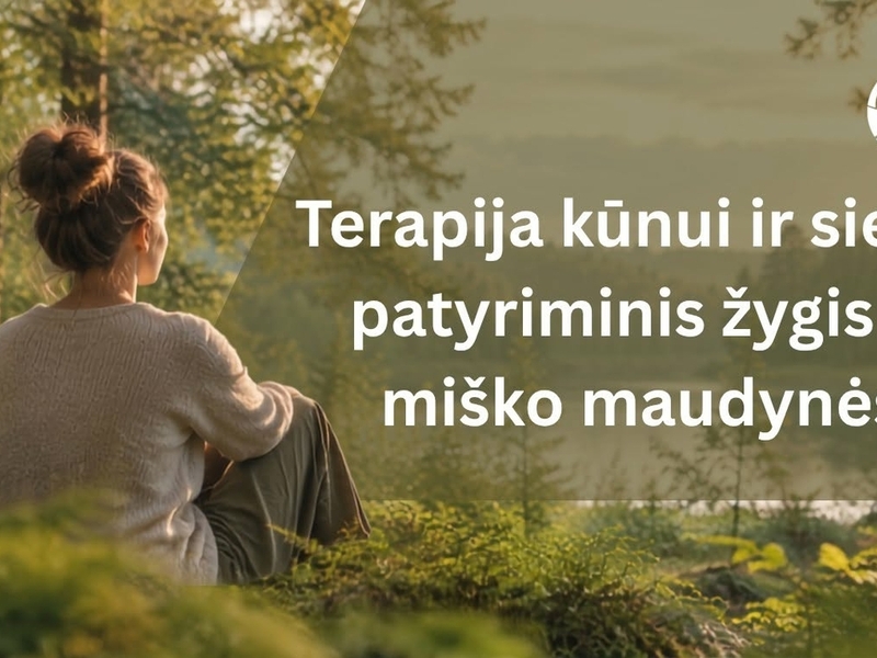 Terapija kūnui ir sielai: patyriminis žygis ir miško maudynės