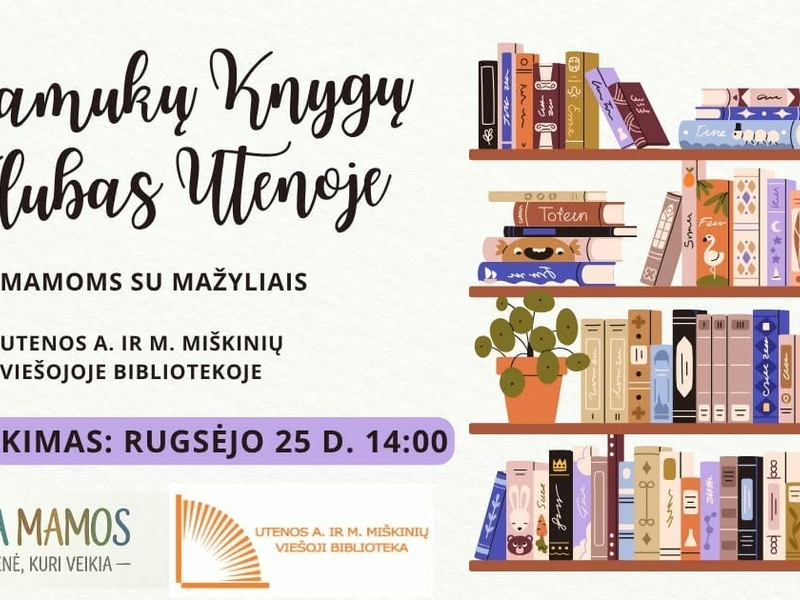 Pirmasis Mamų knygų klubo Utenoje susitikimas
