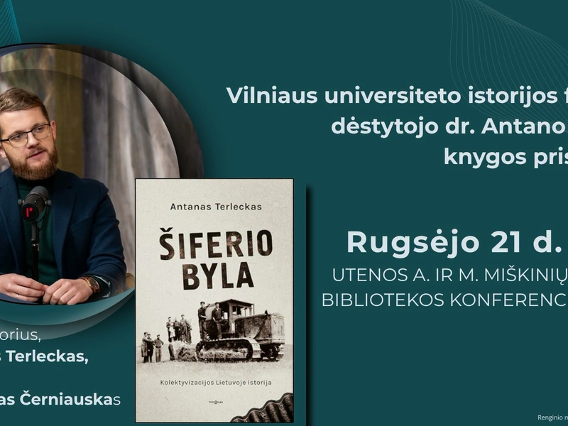 Presentation of the book "The Slate Case. The History of Collectivization in Lithuania" by Antanas Terleckas