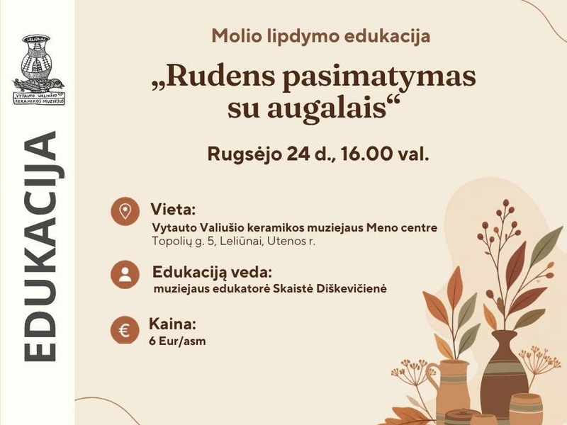 Clay modeling education "Autumn date with plants"
