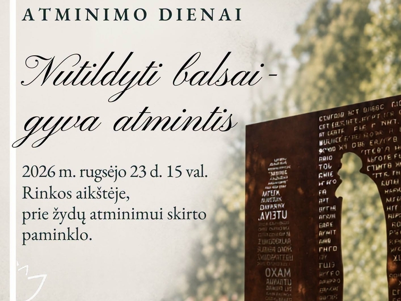 Silenced voices - living memory. Lithuanian Jewish Genocide Remembrance Day