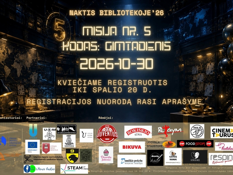 Nakts bibliotēkā'26