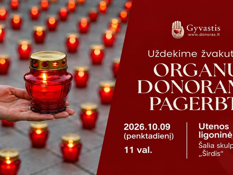 Uždekime žvakutes organų donorams pagerbti