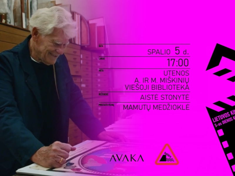 "5 dienu filmu festivāla" dokumentālās filmas "Mamutu medības" demonstrēšana un prezentācija
