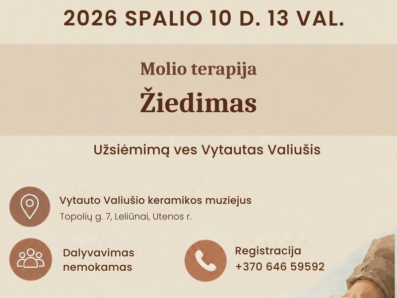 II-asis projekto „Molio rekolekcijos“ reginių ciko susitikimas: Molio terapija – žiedimas