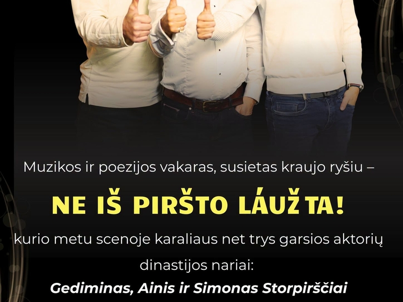 Muzikos ir poezijos vakaras "Ne iš piršto laužta"