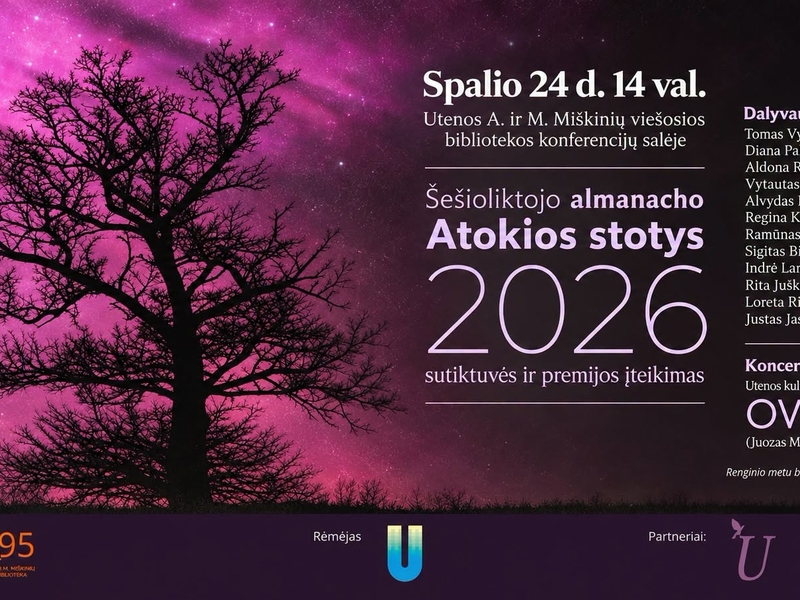 Šešioliktojo almanacho „Atokios stotys 2026“ sutiktuvės ir premijos įteikimas