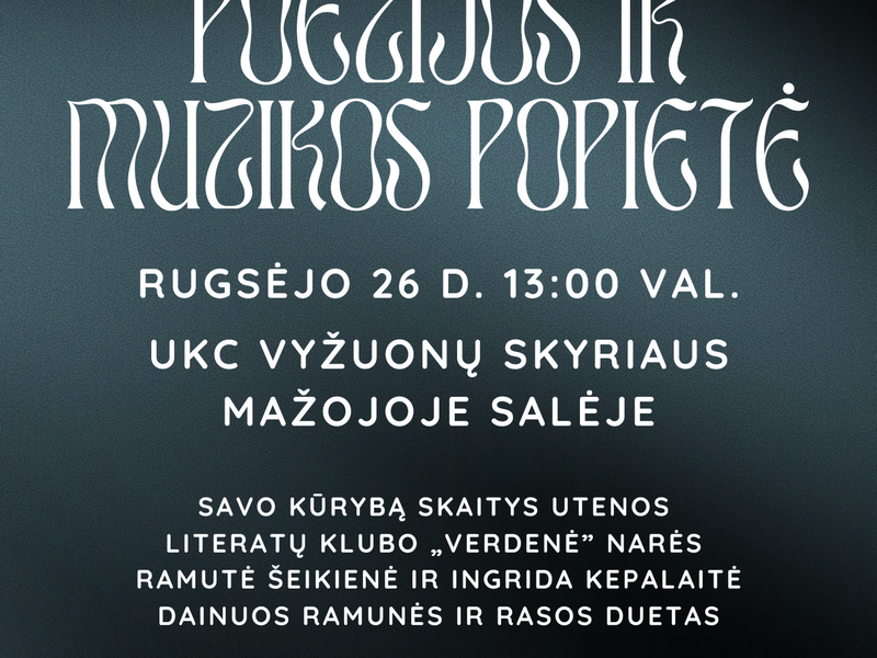 An afternoon of poetry and music