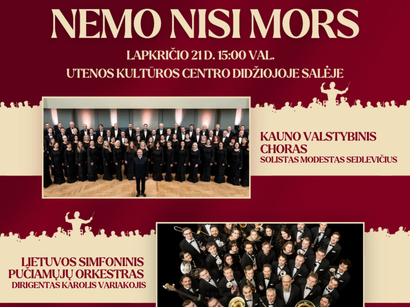 Laimis Vilkončius' oratorio "Nemo Nisi Mors"