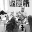Ausstellung von Romualdas Požerskis „Rabatte 1974 – 1992“ – im Ausstellungsraum des Herrenhauses Užpaliai