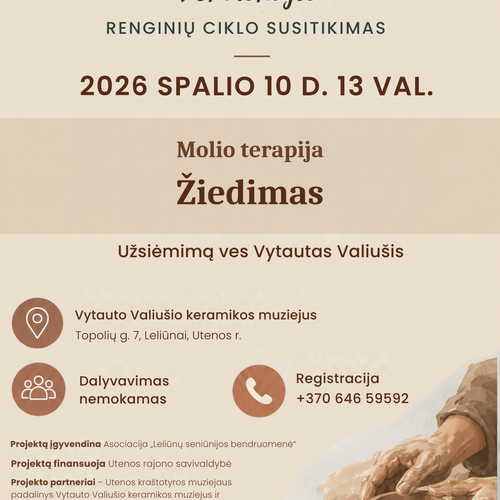 Dailės terapija „Gamtos istorijos tarp puslapių“ | III „Molio rekolekcijų“ renginys