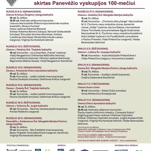 XXX Aukštaitijos vargonų muzikos festivalio pirmasis jubiliejinis koncertas Utenoje