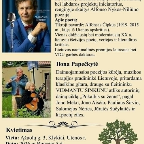 Muzikos ir poezijos renginys po Klykių ąžuolu