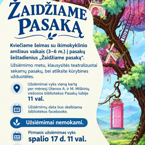 Pasakų šeštadienis: Žaidžiame pasaką